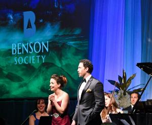 Actors and musicians perform at the inaugural Benson Society gala on Saturday.