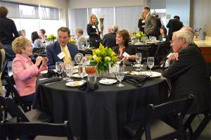 CU first lady March Benson, Tim Schultz, Debbie Jessup and CU President Bruce Benson enjoy the appreciation lunch.