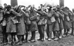 British troops blinded by mustard gas.