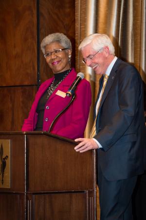 Brenda J. Allen receives the ELP Award from Roderick Nairn.