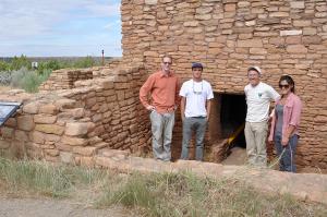 Members of the Lowry Pueblo project team, from left, Mike Nulty, Tucker Hancock, Vince MacMillan and Kimberley Verhoeven.