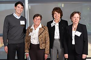 Medical Student Anson Snow with Ann Lowdermilk, Sherrye Berger and Lyda Ludeman of the Achievement Rewards for College Scientists (ARCS) Foundation.