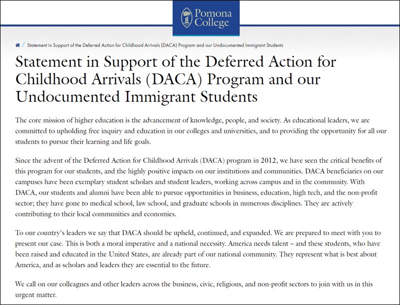 President, chancellors sign letter supporting DACA students