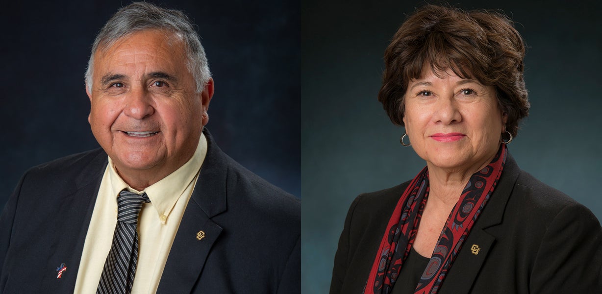 Regents Glen Gallegos and Irene Griego are the board's chair and vice chair, respectively, for the coming year.