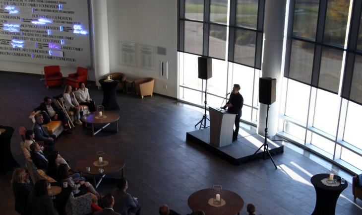 UCCS Event attendees listening to Theo Edmonds