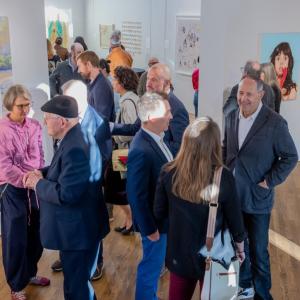 Photo of Attendees at the CU Denver Art Collection Exhibition