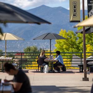 Photo of students on the University of Colorado Colorado Springs campus