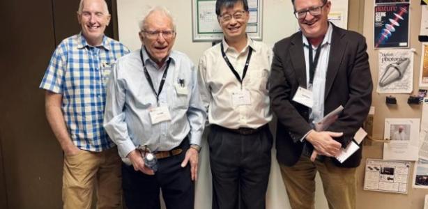 Kurt Vogel, Jan Hall, Jun Ye, and Scott Davis at the CU Physics PhD Centenary Celebration