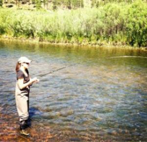 Michelle Cardel fishing