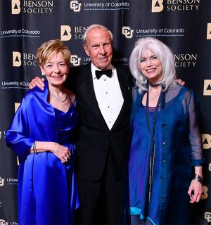 Marcy and Bruce Benson with singer-songwriter Emmylou Harris.