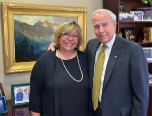 Margarita Bianco with President Bruce Benson