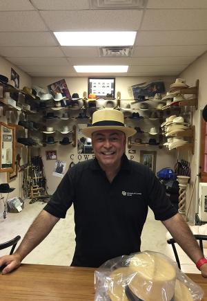 Chavez is a collector of Montecristi Panama hats.
