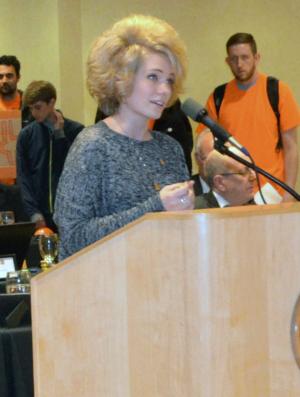 UCCS student Alex Sinchak speaks at Friday’s Board of Regents