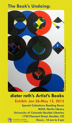 Dieter Roth books on display at CU-Boulder
