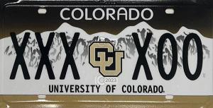 Drive student success with a new CU license plate