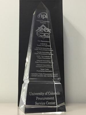 CU receives award for excellence in procurement