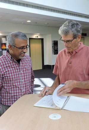 Rajagopalan with student Ben Harding.