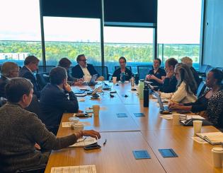 President Saliman hears highlights of CU Anschutz advances in research, inclusivity, community support