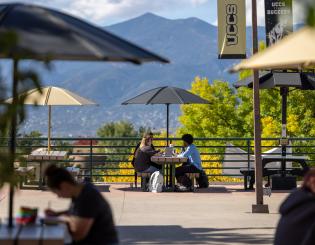 Photo of students on the University of Colorado Colorado Springs campus