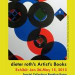 Dieter Roth books on display at CU-Boulder