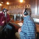 Travis Rupp recording CU On the Air podcast with Ken McConnellogue at Avery Brewery Co., Boulder, CO