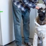 Xenna the service dog helps Navy vet do laboratory research  