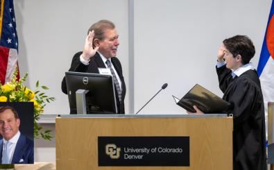 Three regents take their oaths of office