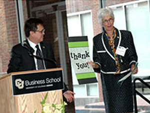 Business School Dean Sueann Ambron receives a 