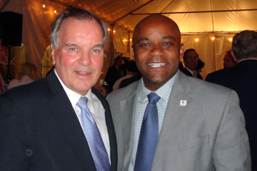 Former Chicago Mayor and JPMorgan Chase Senior Adviser Richard M. Daley, left, and Denver Mayor Michael B. Hancock.